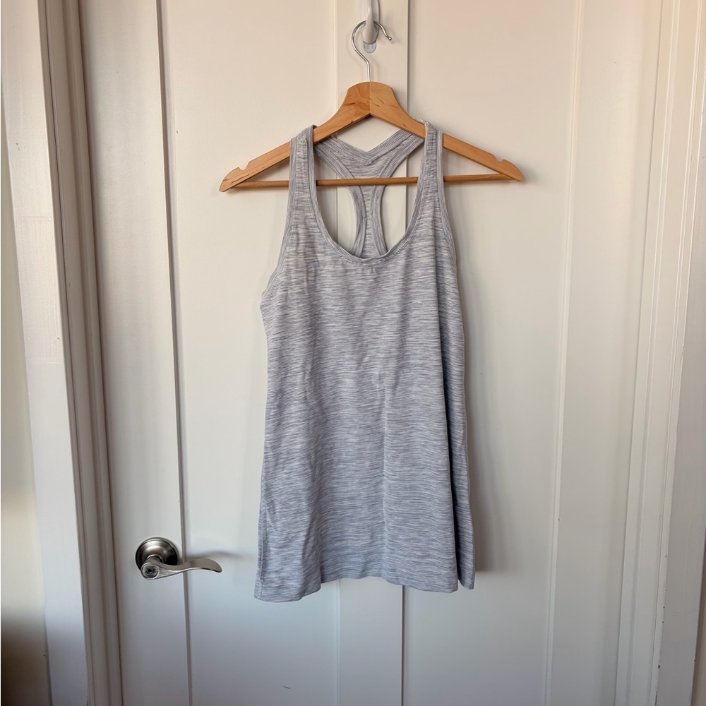 lululemon athletica Heather Light Gray Racerback Tank